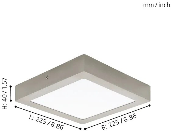 Eglo 94526 - Plafonieră FUEVA 1 LED/16,5W/230V