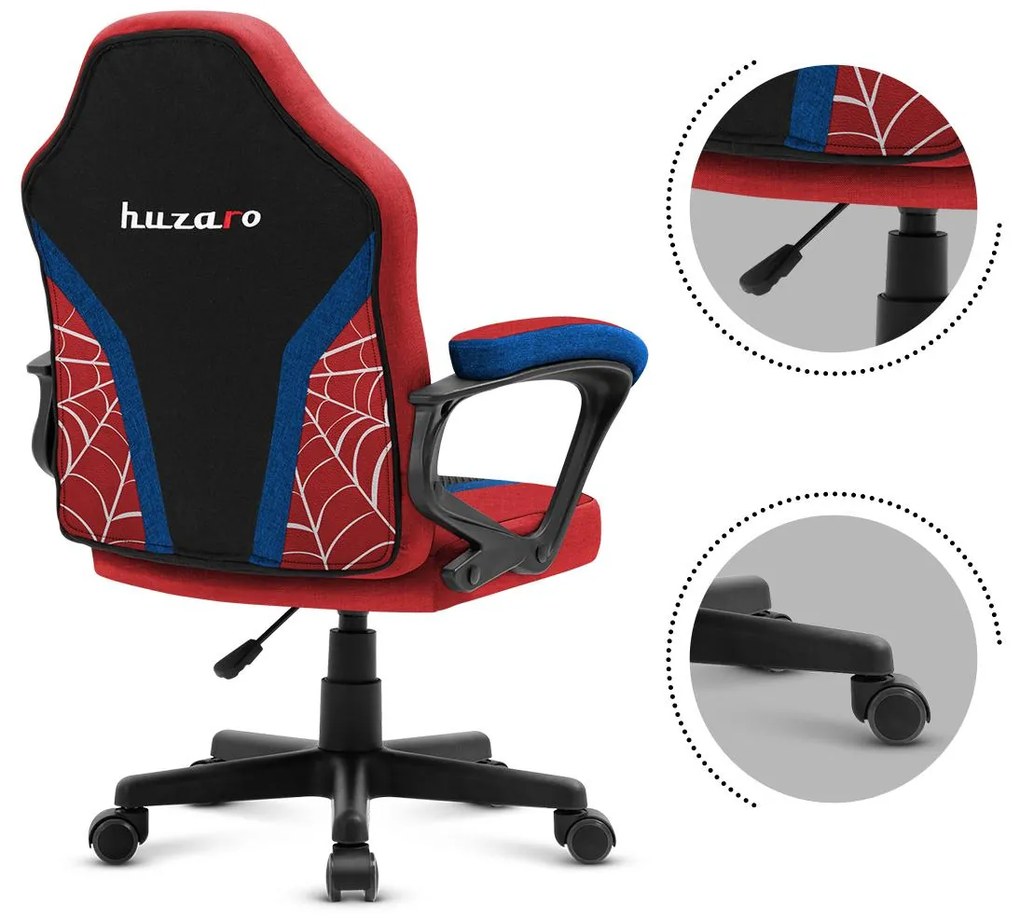 Scaun gaming pentru copii Rover 1 (negru + roșu + albastru). 1087542
