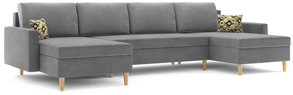 Supermobel Canapea extensibilă în formă de U ASULA, 295x75x140, haiti 14/amber 73