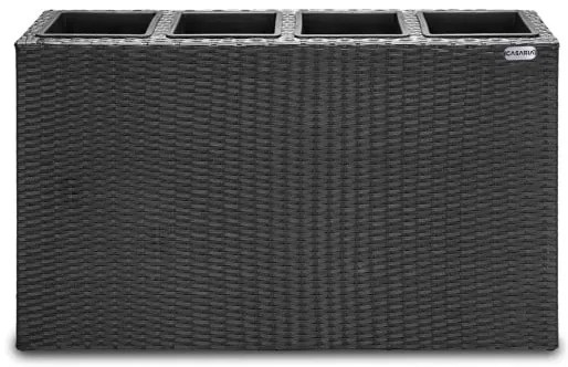 Deuba Ghiveci cu flori - 95 x 27 x 60 cm - negru