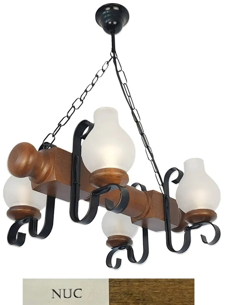 Candelabru rustic fabricat manual din lemn Rustic WOOD-RU-SP4
