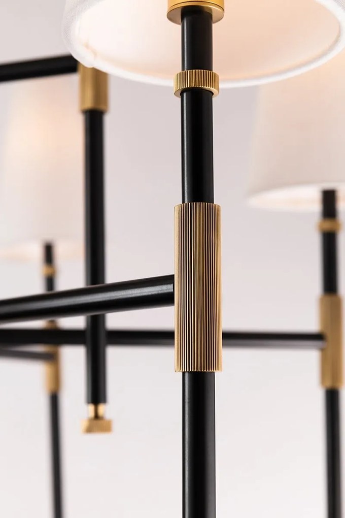 Candelabru LUX design clasic BOWERY bronz antichizat, cu 9 surse de lumina