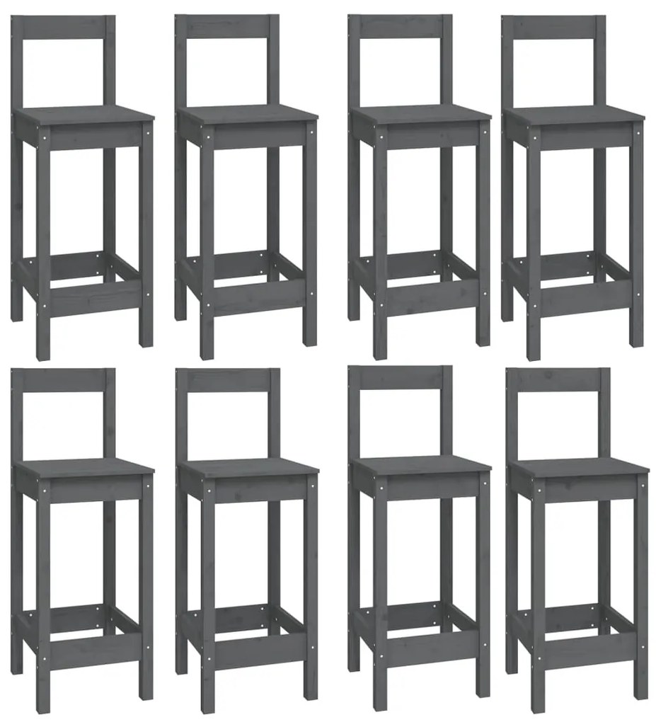 Set mobilier de bar, 9 piese, lemn masiv de pin