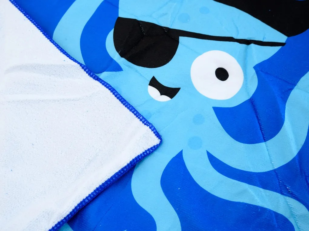 Poncho pentru copii Culoare albastru, OCTOPUS 60 x 120 cm