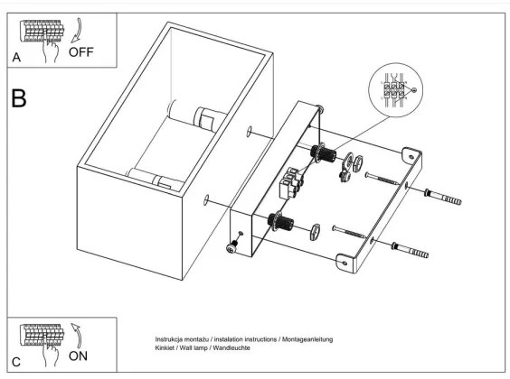 Aplică perete QUAD MAXI 2xG9/40W/230V