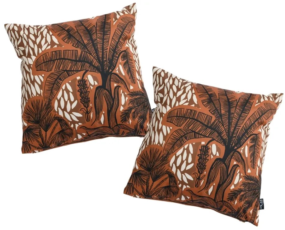 Set 2 buc perne de exterior TERRABANA 45x45 cm, maro