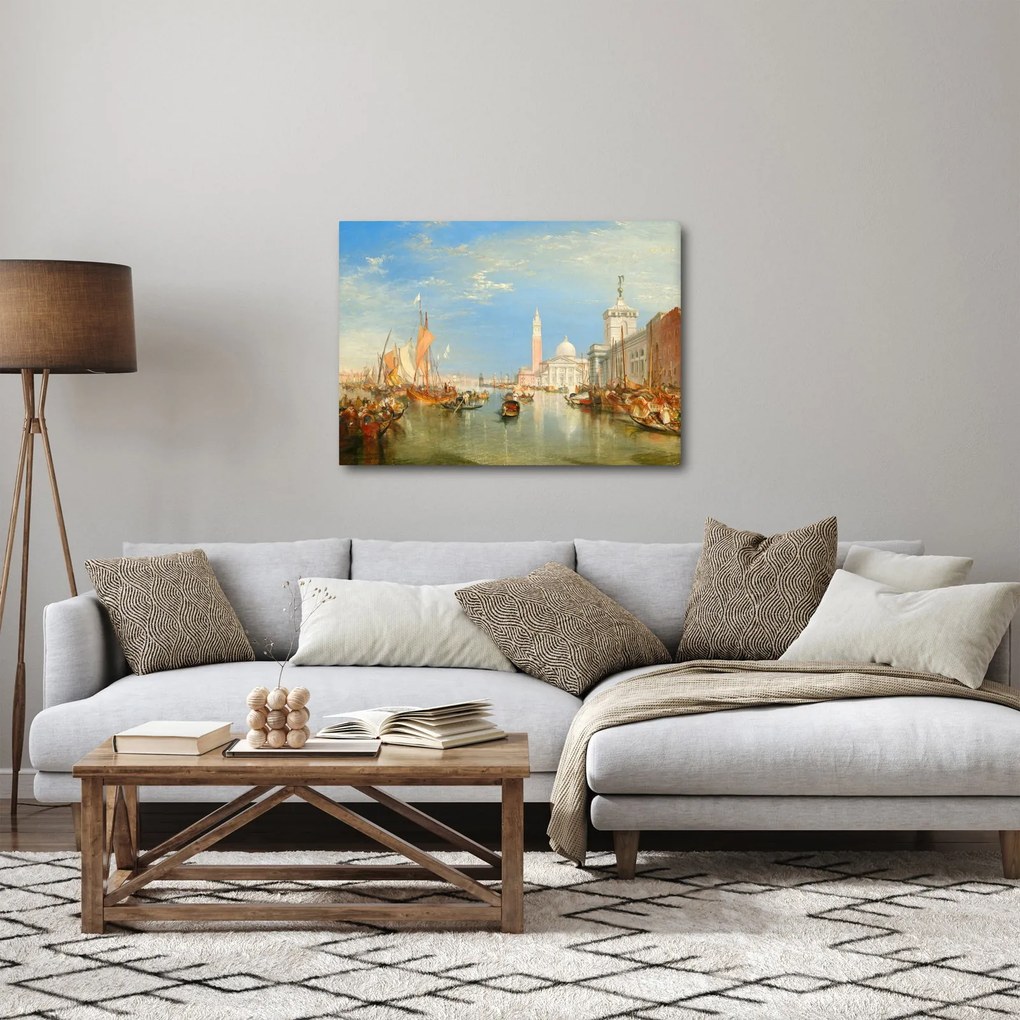 Tablou - Joseph Mallord William Turner, Venice the Dogana and San Giorgio Maggiore, reproducere (70x50 cm)