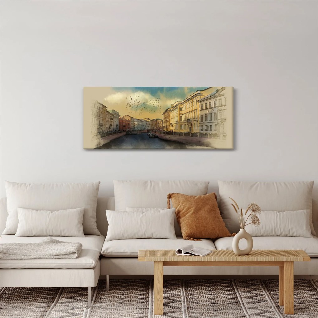 Tablou - Râul Moyka, Sankt Petersburg, Rusia (120x50 cm)