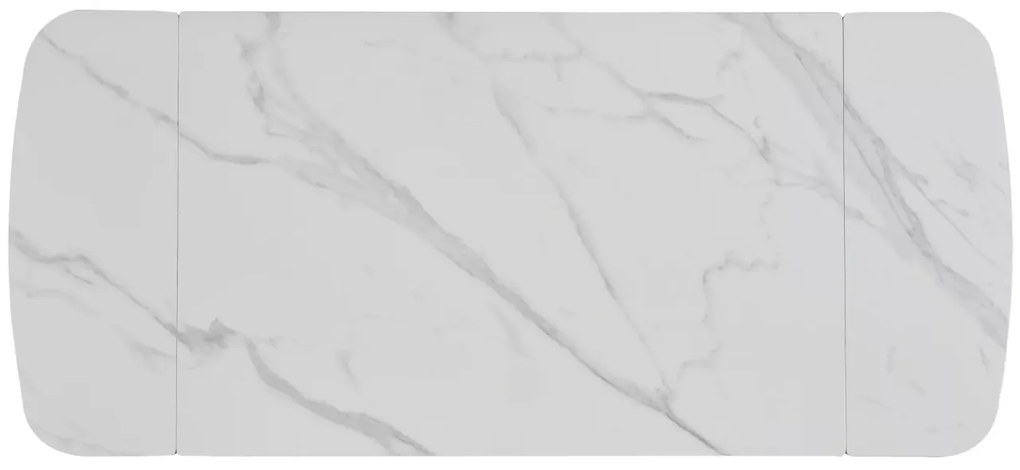 Masa extensibila Sento alb/negru L120-180xl80 cm