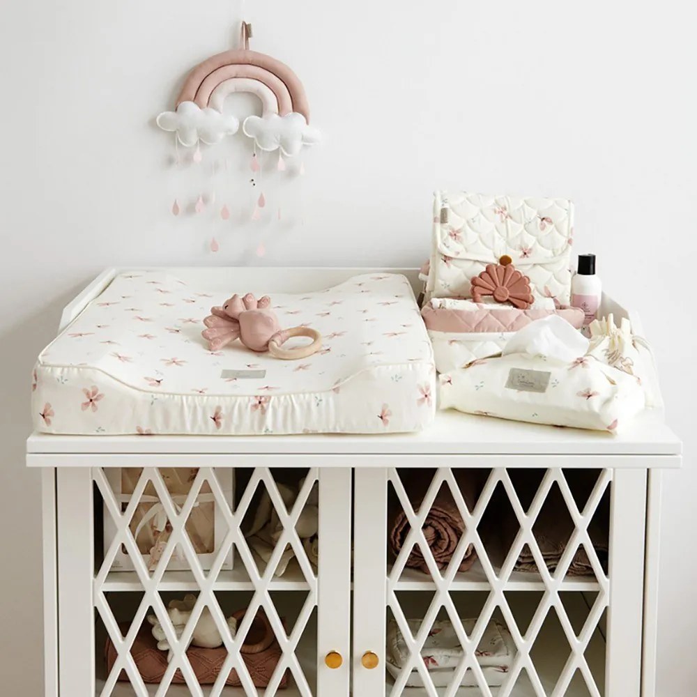 Salteluță pentru schimbat scutece 70x44 cm Windflower Creme – Cam Cam Copenhagen