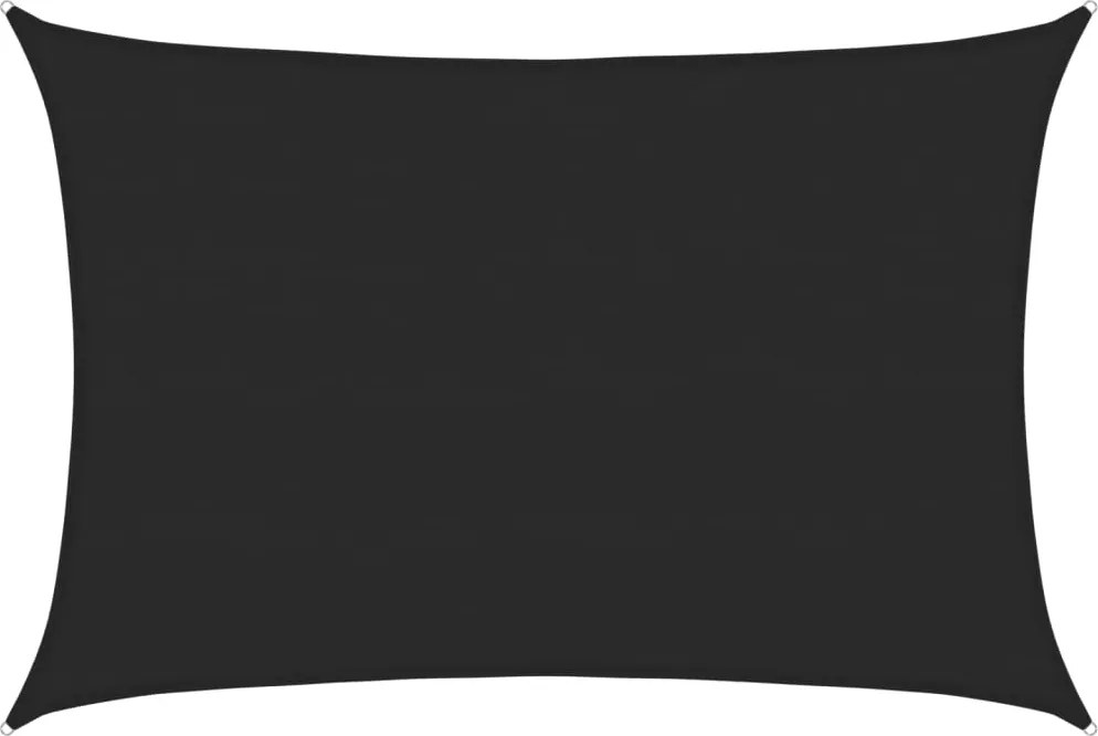 vidaXL Pânză parasolar, negru, 5x7 m, HDPE, 160 g/m²