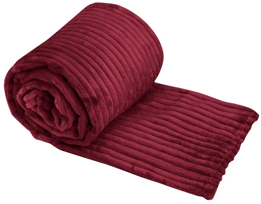 Patura microflanel PREMIUM 150x200 cm burgundia