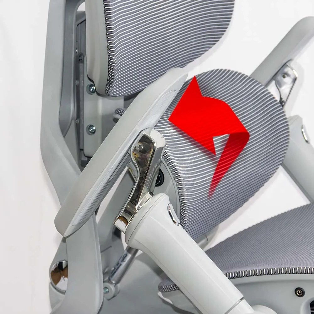 Scaun ergonomic gri de birou cu suport lombar încălzit cu masaj și șezut cu ventilație SYYT 9521