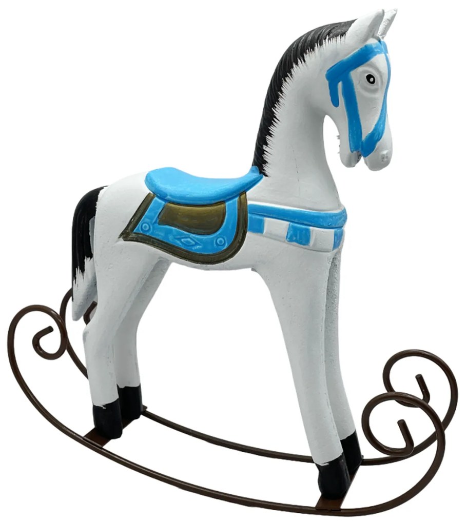 Figurina Calut cu balansoar SUGAR, Albastru, 23cm