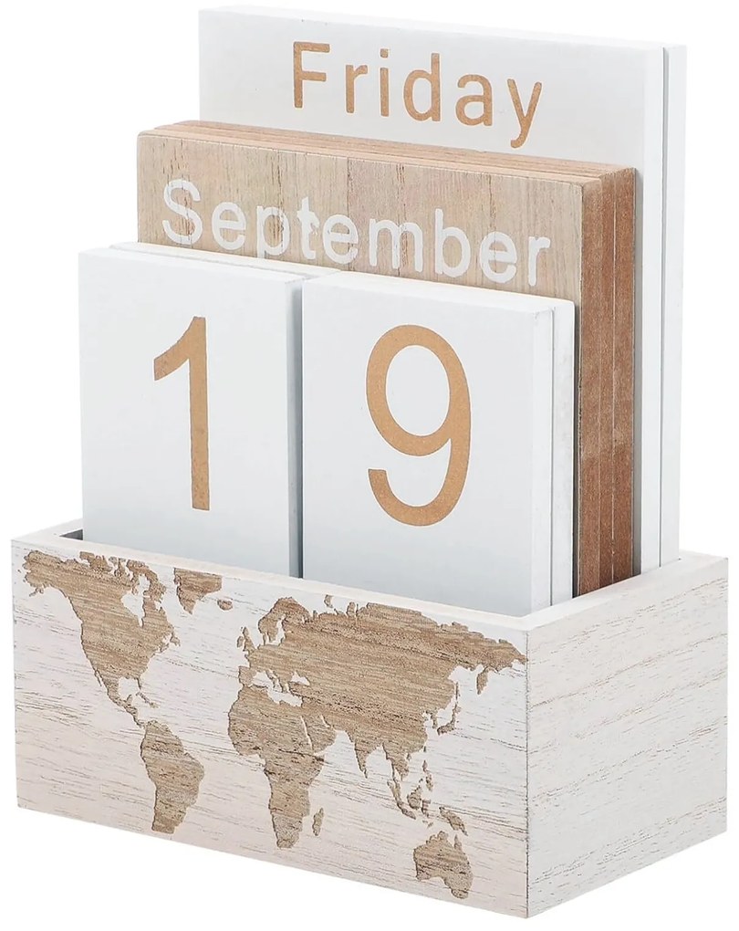 Calendar din lemn TRAVEL, 11x14cm