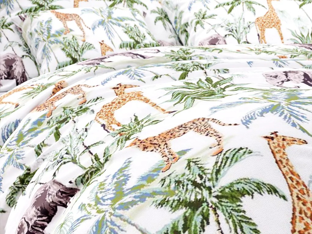 Lenjerie de pat din bumbac alb AFRICA Dimensiune lenjerie de pat: 70 x 90 cm | 140 x 200 cm