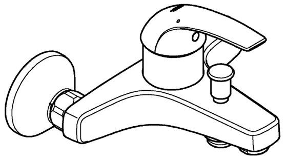 GROHE 23599000 - Baterie pentru cadă EUROSMART DN 15, crom lucios