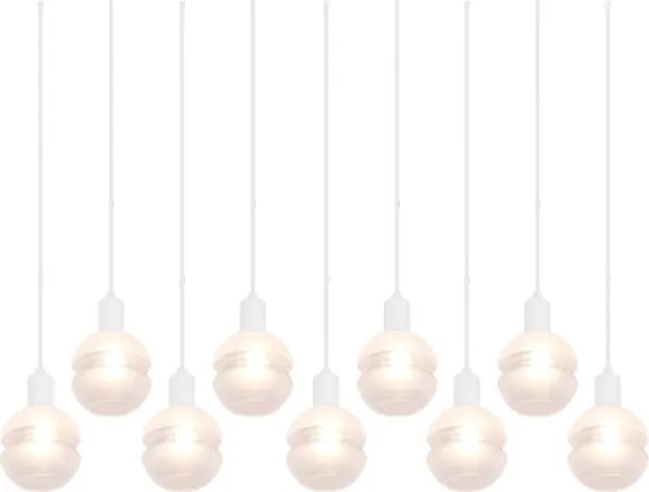 Trio - Candelabru suspendat pe cablu MELA 9xE14/25W/230V, alb