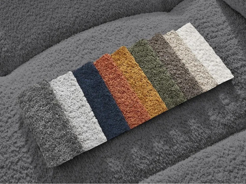 Colțar gri extensibil/cu spațiu de depozitare cu tapițerie din țesătură bouclé (cu colț pe partea stângă/cu șezlong) Roxelane – Bobochic Paris