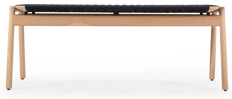 Bancă neagră/în culoare naturală Klupa – Gazzda