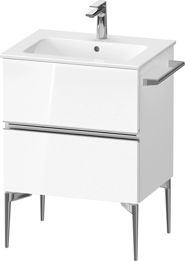 Duravit Sivida dulap 61x47.7x59.1 cm sub chiuveta pe perete alb-crom SV4643010220000