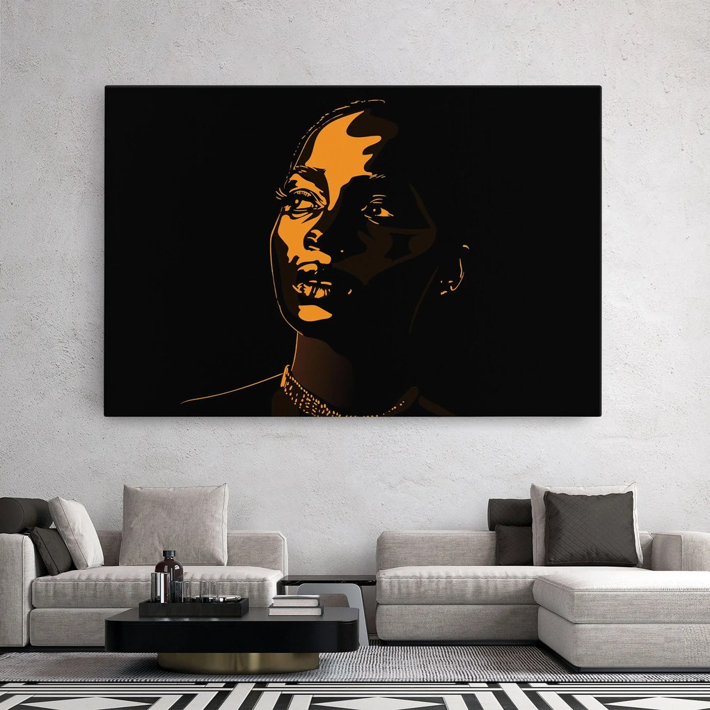 Tablou Canvas, 50x70cm, Dormitor si Living, Femei, Femei africane, African Yellow Light