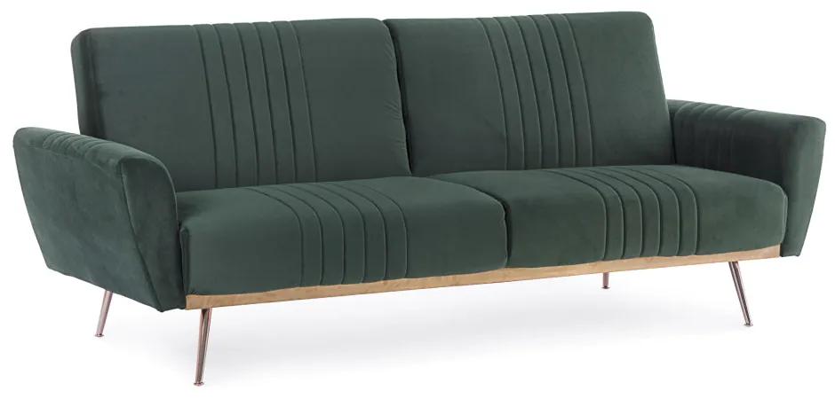 Canapea din catifea verde Johnny