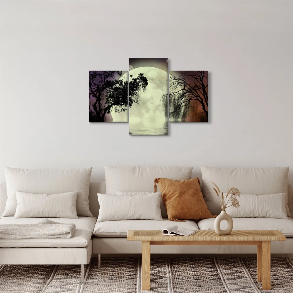 Tablou - Lună plină deasupra apei (90x60 cm)