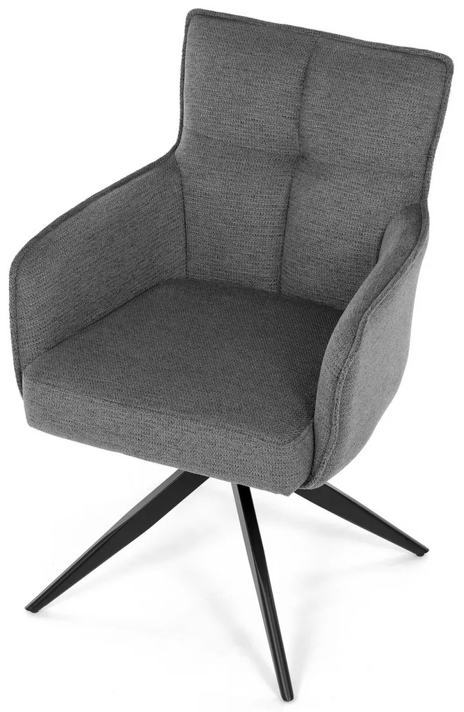 Set de scaune de sufragerie cu mecanism deîntoarcere DCH-P3170 GREY2, 2 buc.