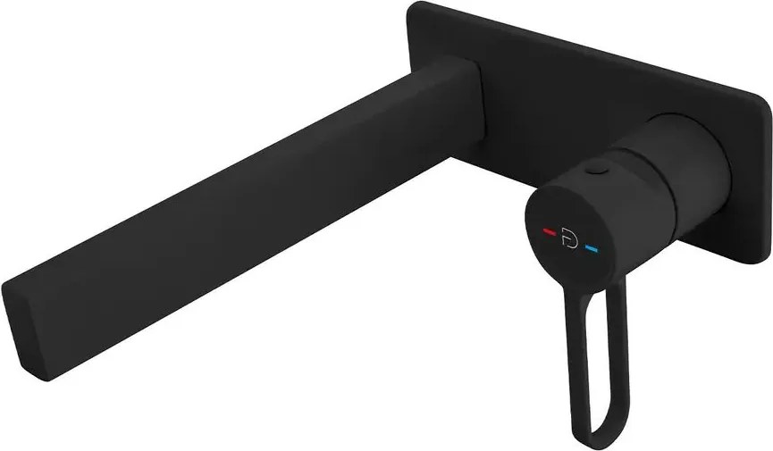 Baterie lavoar incastrata FDesign Zaffiro negru mat cu corp ingropat