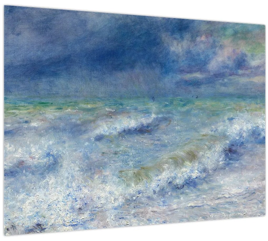 Tablou pe sticlă - Pierre-Auguste Renoir, Seascape, reproducere (70x50 cm)