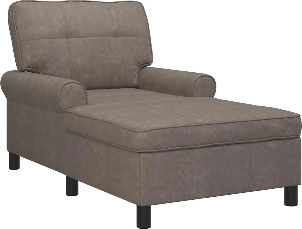 vidaXL șezlong de relaxare Gri 91 x 157 x 91 cm Piele artificială