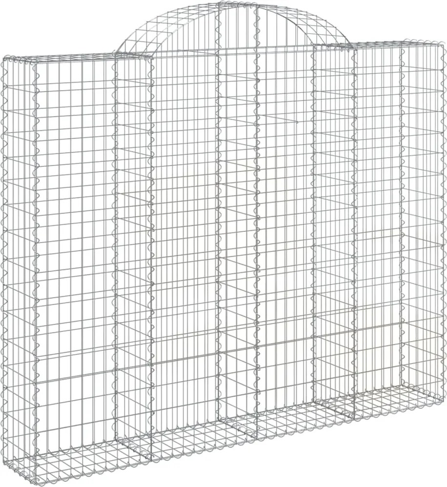 vidaXL Coș gabion arcuit 200x30x160/180 cm fier galvanizat