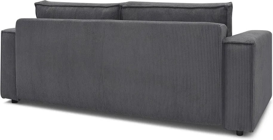 Canapea extensibilă din reiat Bobochic Paris Nihad, 245 cm, gri închis