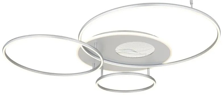 Lustra LED aplicata cu telecomanda INVERTINA argintiu