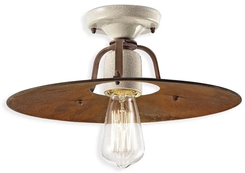 Plafoniera design retro realizata manual din ceramica si metal GRUNGE