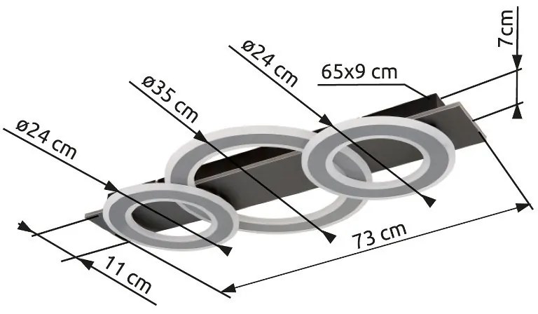 Plafoniera LED design decorativ JAYDEN 50W
