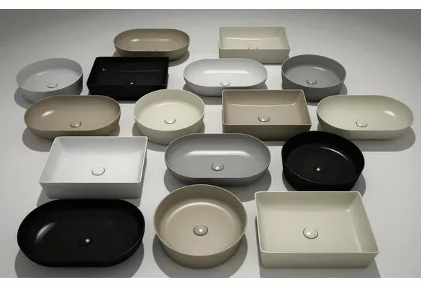Lavoar pe blat Rak Feeling rotund 42 cm alb mat