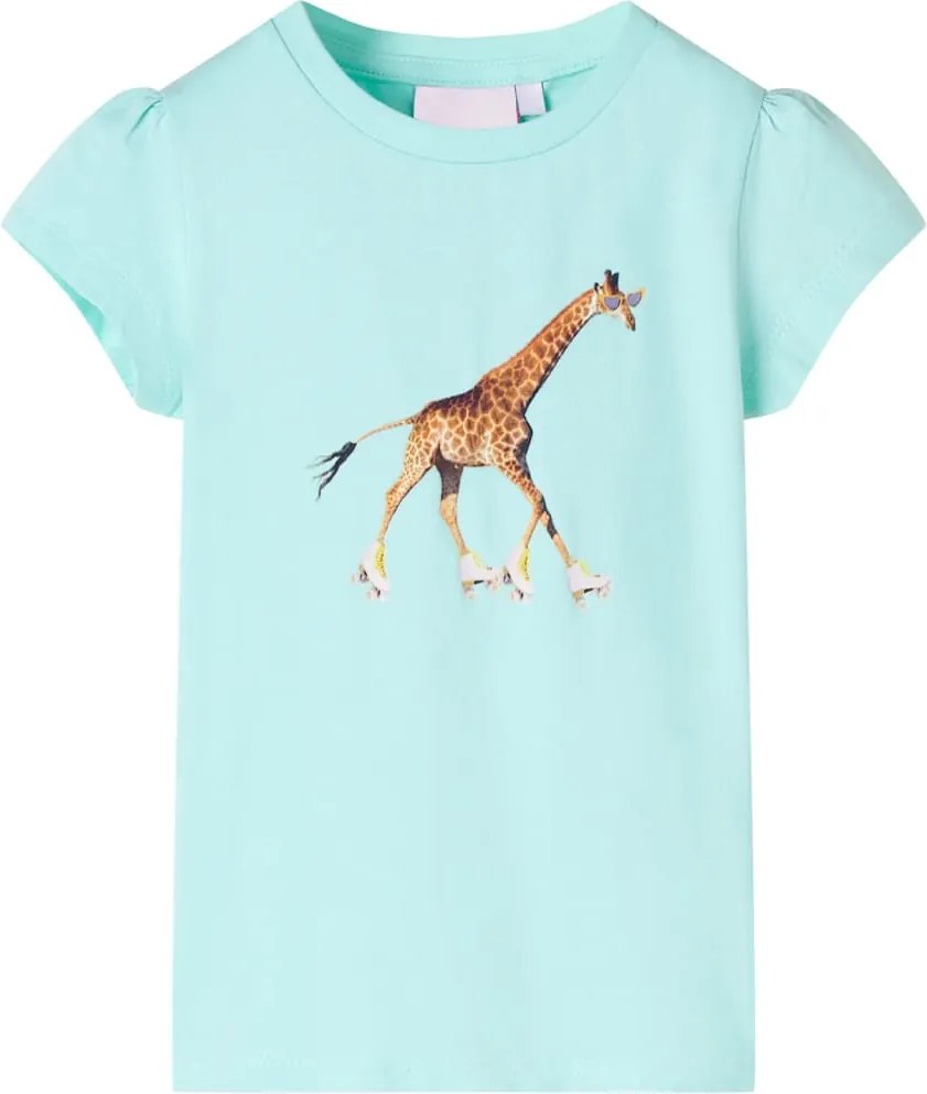 vidaXL Tricou pentru copii, turcoaz deschis, 92