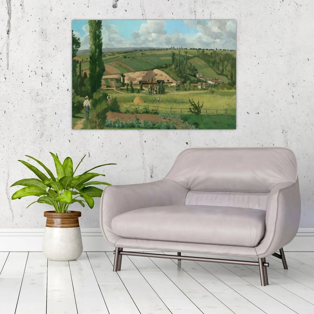 Tablou - Camille Pissarro, Landscape at Les Pâtis, Pontoise, reproducere (90x60 cm)