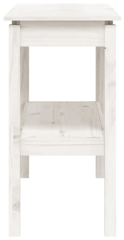 Masa consola, alb, 110x40x75 cm, lemn masiv de pin Alb, 110 x 40 x 75 cm, 1