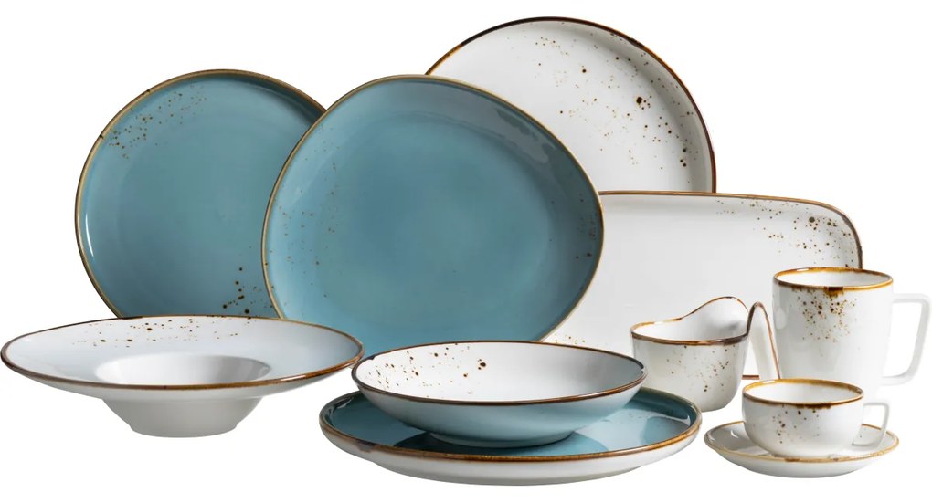 Mäser 4-piece gourmet plate set Pintar Alb maropuncte 26 cm
