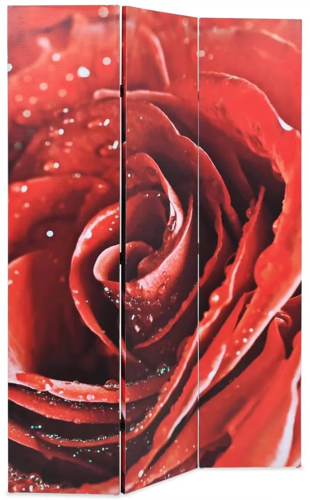 245893 vidaXL Paravan de cameră pliabil, 120 x 170 cm, trandafir roșu