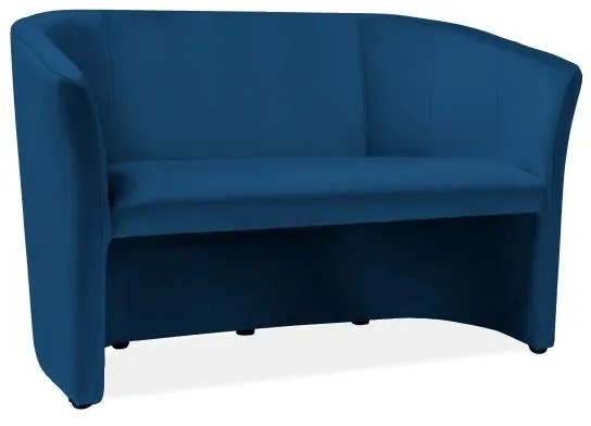 Canapea Cuba Velvet, doua locuri, albastra