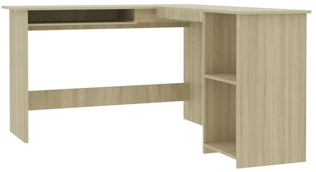 800750 vidaXL Birou de colț în formă de L, stejar sonoma, 120x140x75 cm, lemn