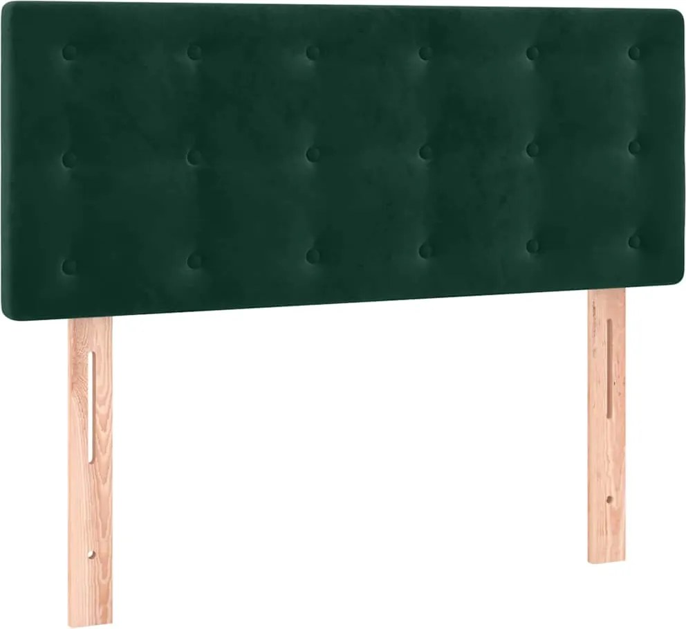 vidaXL Tăblie de pat, verde închis, 100x5x78/88 cm, catifea