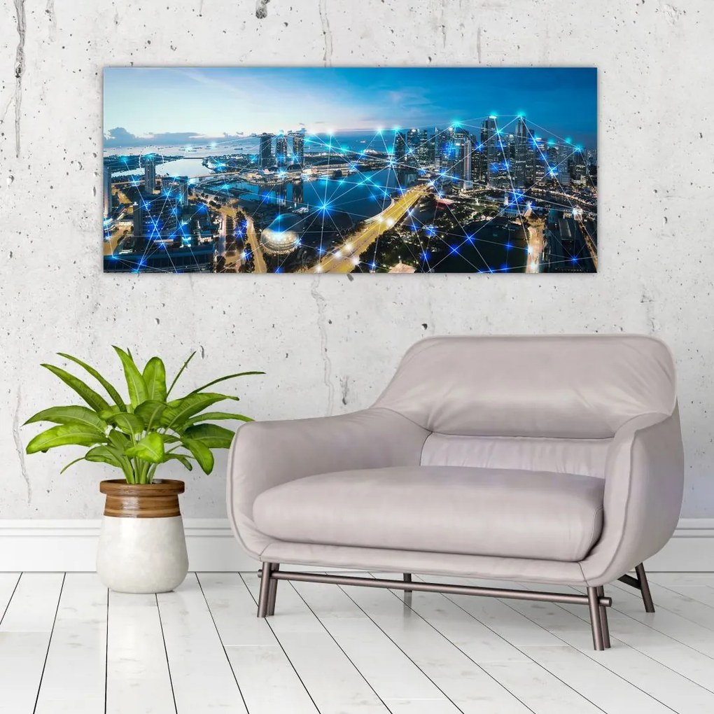 Tablou - Rețeaua orașului (120x50 cm)