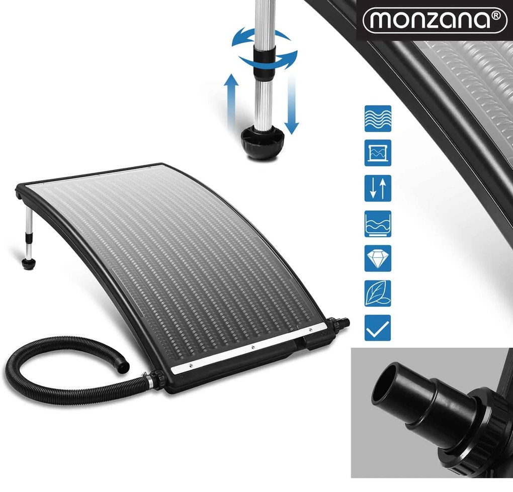 Deuba Panou solar pentru incalzirea apei 110x69x14cm - antracit