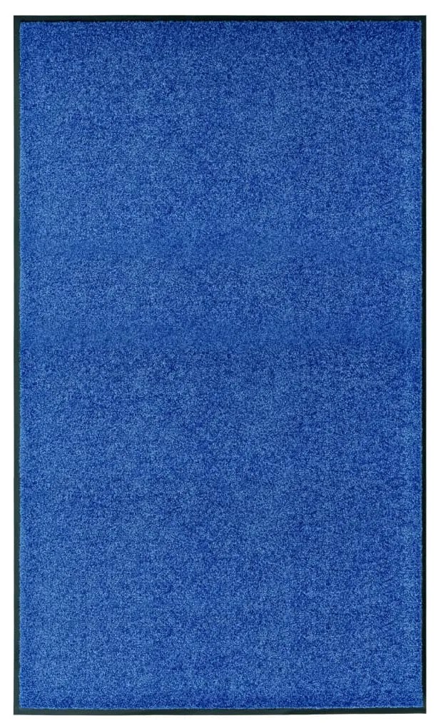 vidaXL Covoraș de ușă lavabil albastru 90x150 cm