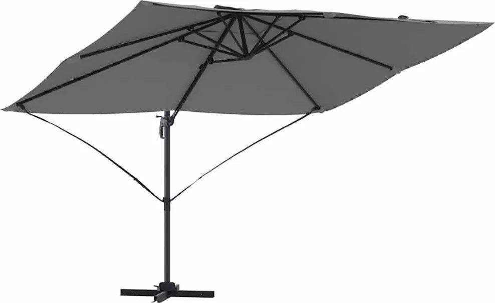 vidaXL Umbrelă de soare Antracit 351 x 250 x 260 cm